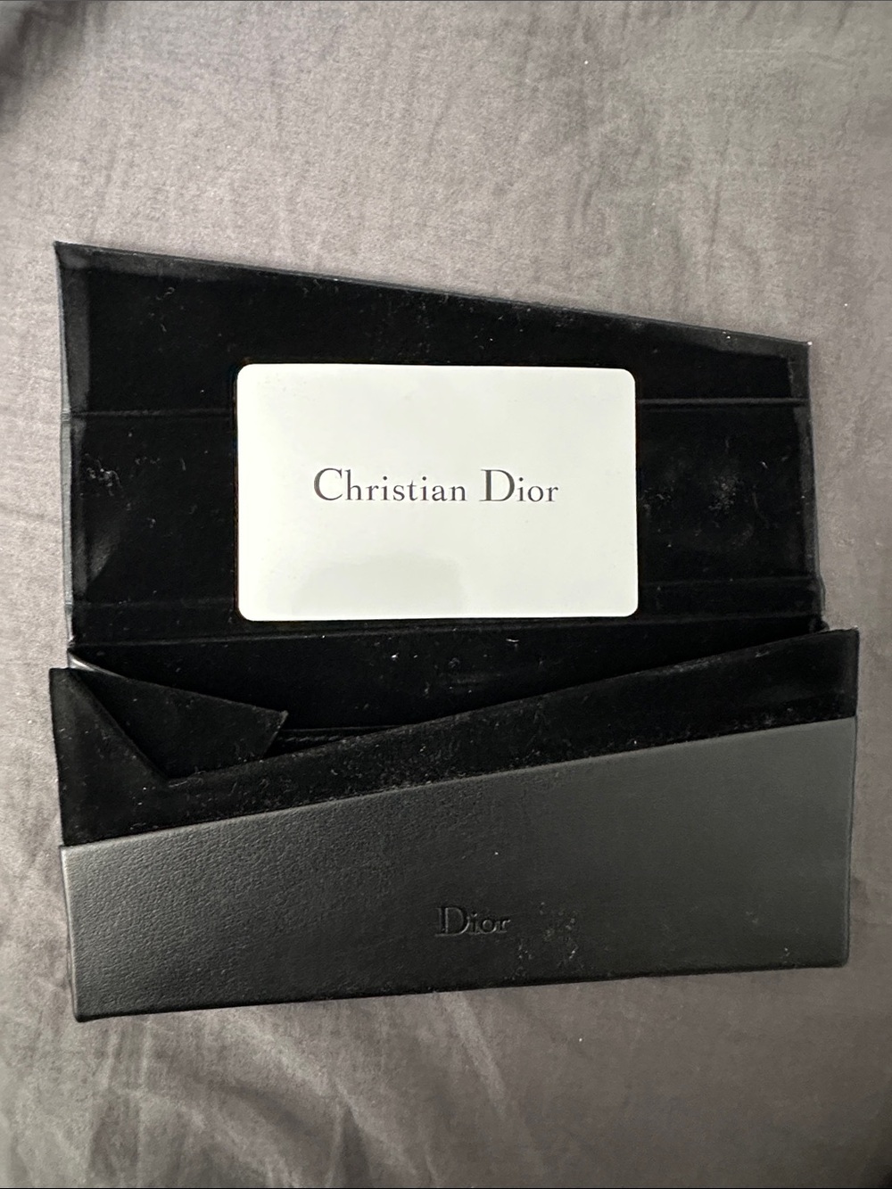 Dior Black Sunglasses Sleeve with Christian Dior Card